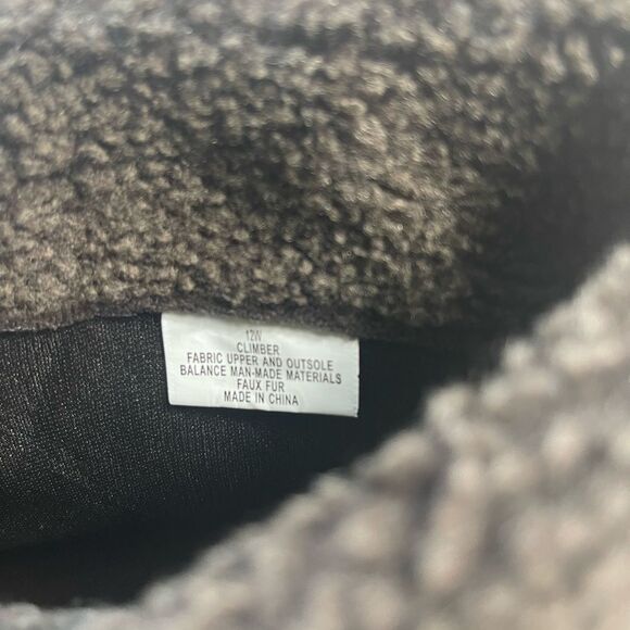 Ashley Stuart Olive Green textile &Brown faux leather lace up wedge boots SZ12W. - Picture 10 of 12